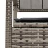 vidaXL Garden Storage Bench with Cushion Grey Poly Rattan