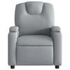 vidaXL Massage Recliner Chair Light Grey Fabric