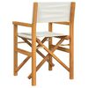 vidaXL Folding Director's Chair Cream Solid Wood Teak