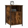 vidaXL Bedside Cabinet Smoked Oak 40x42x60 cm Engineered Wood