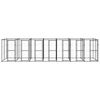vidaXL Outdoor Dog Kennel Steel 16.94 m²