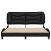 vidaXL Bed Frame without Mattress "Hvar" Black 152x203 cm Queen Faux Leather