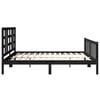 vidaXL Bed Frame without Mattress Black Solid Wood Pine