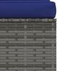 vidaXL 4-Seater Sofa with Cushions Grey Poly Rattan