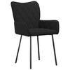 vidaXL Dining Chairs 2 pcs Black Fabric