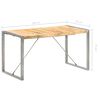 vidaXL Dining Table 140x70x75 cm Solid Rough Mango Wood