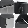 vidaXL Wheelie Bin Storage for 6 Bins Anthracite 408 x 77.5 x 115.5 cm