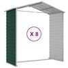 vidaXL Garden Shed Green 191x725x198 cm Galvanised Steel