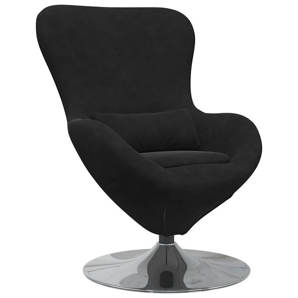vidaXL Egg Chair Black Velvet