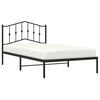 vidaXL Metal Bed Frame without Mattress with Headboard Black 107x203cm