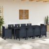 vidaXL Garden Dining Set 11 pcs Anthracite Polypropylene