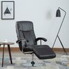 vidaXL TV Armchair Black Faux Leather