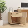 vidaXL Mobile File Cabinet with Wheels Sonoma Oak 45x38x54 cm Engineered Wood