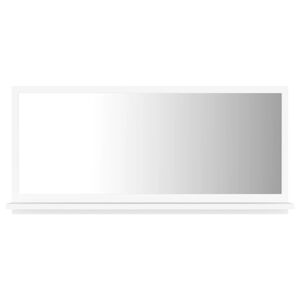 vidaXL Mirror | White | Engineered wood, acrylic | 80x10.5x37 cm | Wall mounting