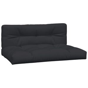 vidaXL Pallet Cushions 2 pcs Black Fabric
