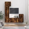 vidaXL 5 Piece TV Cabinet Set Smoked Oak Engineered Wood