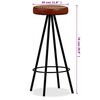 vidaXL Bar Stools 2 pcs Real Leather