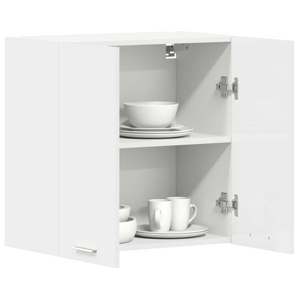 vidaXL Hanging Cabinet Lyon High Gloss White 60x31x60 cm Engineered Wood