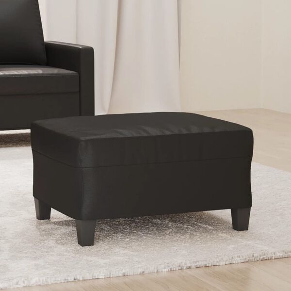 vidaXL Footstool Black 70x55x41 cm Faux Leather