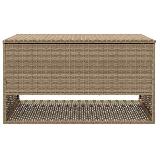 vidaXL Outdoor Cushion Box Beige 100x55x55.5 cm Poly Rattan