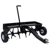 vidaXL Lawn Aerator | Black | Steel | Large | Lawn Aerator | Rectangular