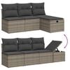 vidaXL 8 Piece Garden Sofa Set with Cushions Grey Poly Rattan