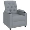 vidaXL Recliner Chair | Light Grey | 100% Polyester Fabric, Wood, and Metal