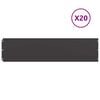 vidaXL Lawn Edging 20 pcs 25 x 103 cm Steel Black