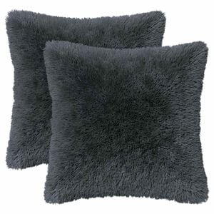vidaXL Cushion with Pillow HEERLEN 6 pcs Anthracite PV Fleece