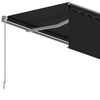 vidaXL Manual Retractable Awning with Blind 3x2.5m Anthracite