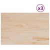 vidaXL Table Tops 3 pcs 80x53x2.5 cm Rectangular Solid Wood Pine