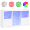vidaXL Sideboard with LED Lights White 181,5x37x100 cm