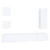 vidaXL 5 Piece TV Cabinet Set White Engineered Wood