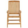vidaXL Reclining Garden Chairs with Cushions 4 pcs Solid Wood Teak