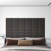 vidaXL Wall Headboard 12 pcs Dark Grey 30 x 15 cm Fabric
