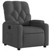 vidaXL Recliner Chair Dark Grey Fabric