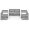 vidaXL 6 Piece Garden Lounge Set Grey Solid Pinewood