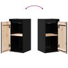 vidaXL Wall Cabinets 2 pcs Black 30x30x60 cm Solid Wood Pine