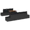 vidaXL Garden Sofa Set 8 pcs Black Poly Rattan