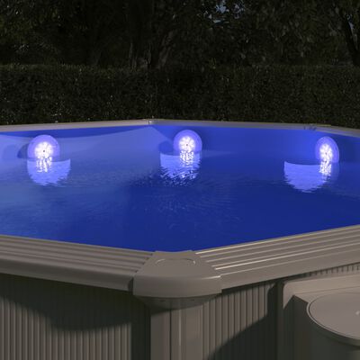 vidaXL Submersible Floating Pool LED Lamp Remote Control Multi-colour