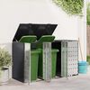 vidaXL Wheelie Bin Storage for 3 Bins Anthracite 204 x 77.5 x 115.5 cm