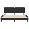 vidaXL Bed Frame without Mattress Black 152x203 cm Queen Velvet