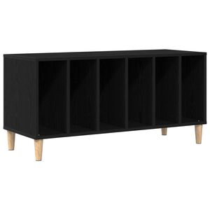 vidaXL Record Cabinet Black Oak 100 x 38 x 48 cm Engineered Wood