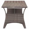 vidaXL Garden Table Grey 120x70x66 cm Poly Rattan