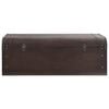 vidaXL Treasure Chest with Latches Dark Brown 110x50x39.5 cm Plywood