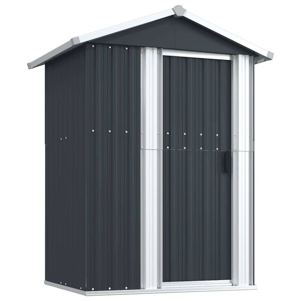 vidaXL Garden Shed Anthracite 126x97.5x177 cm Galvanised Steel