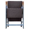 vidaXL Garden Lounge Chair Aluminium Brown