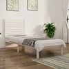 vidaXL Bed Frame without Mattress White 90x190 cm Single Solid Wood