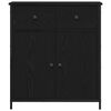 vidaXL Sideboard with Drawer Black Oak 70 x 30 x 80 cm Engineered Wood