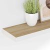 vidaXL Floating Wall Shelf Oak and White 80x23.5x3.8 cm MDF